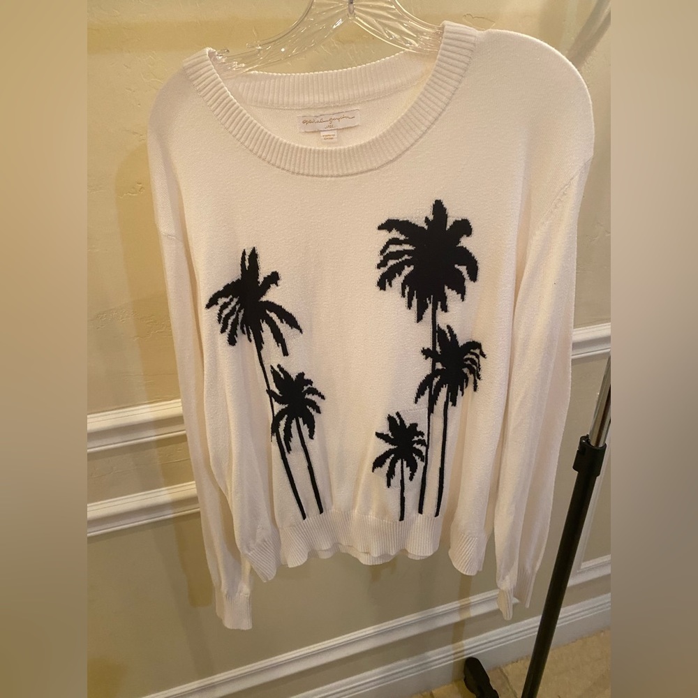 Rare Spiritual Gangster Palm Tree White Sweater - Large